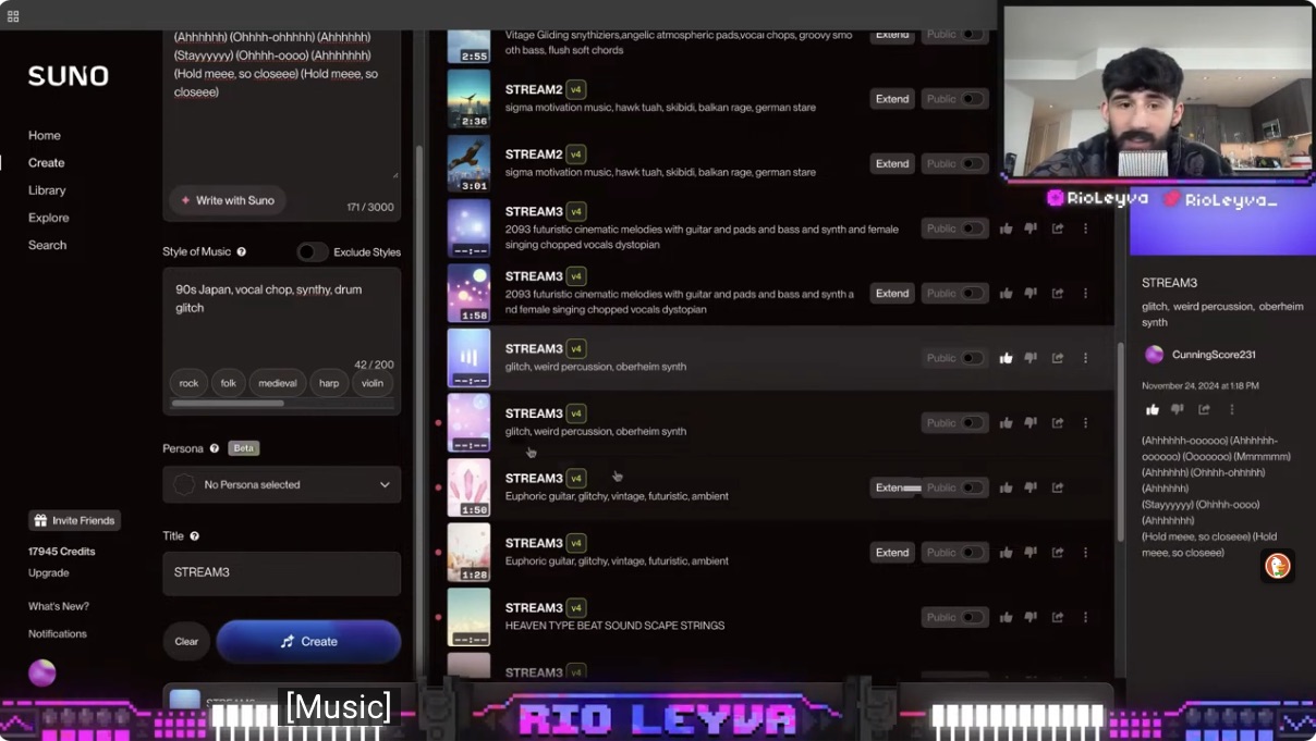 Rio Leyva tried to turn Suno into a sample pack — here is what actually worked — A two-hour livestream where the placement…